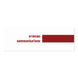 Tarjeta de visita simple carmesí