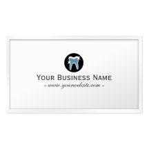 Tarjeta de visita simple del dentista del icono de