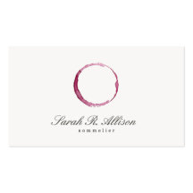 Tarjeta de visita simple del Sommelier de la manch