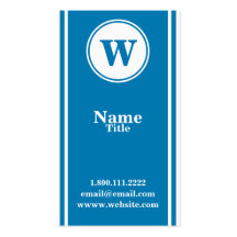 Tarjeta de visita simple y elegante del monograma