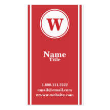 Tarjeta de visita simple y elegante del monograma