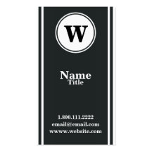 Tarjeta de visita simple y elegante del monograma