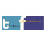 Tarjeta de visita social del perfil tf 2,0 Bck TwU