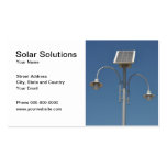 Tarjeta de visita solar de las soluciones