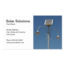 Tarjeta de visita solar de las soluciones
