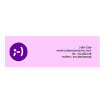 Tarjeta de visita sonriente del perfil del Emotico