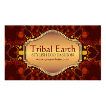 Tarjeta de visita tribal del arte de la moda de Ec