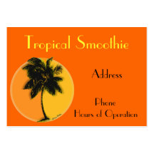 Tarjeta de visita tropical