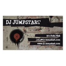 Tarjeta de visita urbana de DJ de la placa girator