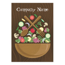Tarjeta de visita vegetal retra del cuenco