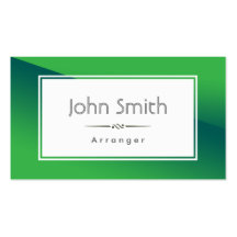 Tarjeta de visita verde abstracta del coordinador 