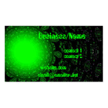 Tarjeta de visita verde de la estrella