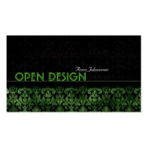 Tarjeta de visita verde del diseño del papel pinta