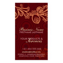 Tarjeta de visita vertical floral maravillosa