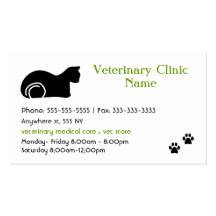 Tarjeta de visita veterinaria