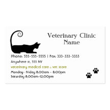 Tarjeta de visita veterinaria