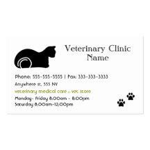 Tarjeta de visita veterinaria