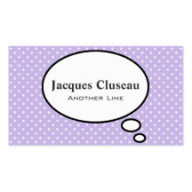 Tarjeta de visita violeta de la polca de la inspir