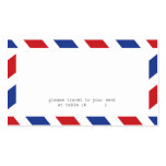 Tarjeta del acompañamiento del correo aéreo plantilla de tarjeta de visita