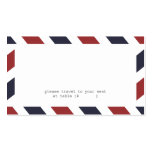 Tarjeta del acompañamiento del correo aéreo tarjetas de negocios