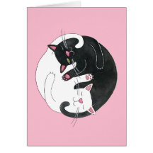 Tarjeta del amor del gato