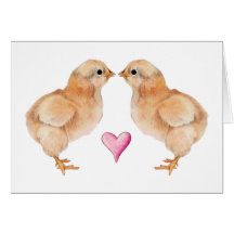 Tarjeta del amor del polluelo del bebé
