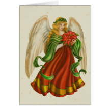 Tarjeta del ángel del navidad