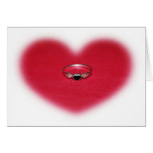 Tarjeta del anillo del corazón