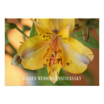Tarjeta del ANIVERSARIO de BODA DE ORO del Alstroe Comunicados