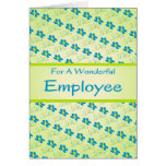 Tarjeta del aniversario del empleado con diseño fl