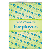 Tarjeta del aniversario del empleado con diseño fl