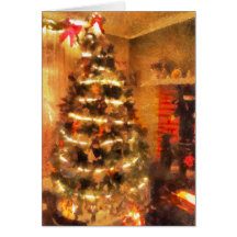 Tarjeta del árbol de navidad