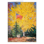 Tarjeta del árbol del Ginkgo del otoño