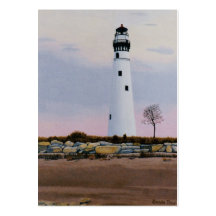 Tarjeta del arte de Lighthouset de la tarde Tarjetas De Negocios