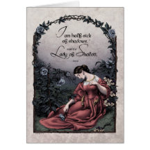 Tarjeta del arte del Victorian de Tennyson "señora