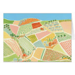 Tarjeta del arte: Ladera de Rasteau, Provence, Fra tarjetas