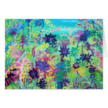 Tarjeta del arte: Plantas tropicales sub
