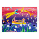 Tarjeta del arte: Serenata de Snowdrop. Sirena tarjetas