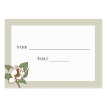 Tarjeta del asiento de la magnolia tarjeta personal