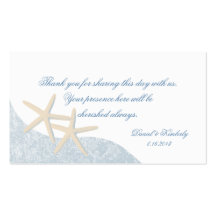 Tarjeta del asiento de las estrellas de mar del bo plantillas de tarjeta de negocio