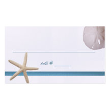 Tarjeta del asiento de las estrellas de mar del bo tarjeta personal