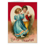 Tarjeta del baile del muchacho y del chica