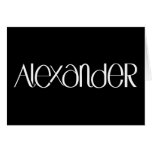 Tarjeta del blanco de Alexander