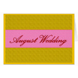 "Tarjeta del boda de agosto" - personalizable