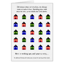 Tarjeta del calendario del advenimiento del navida