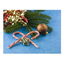 Tarjeta del candycane del navidad postal