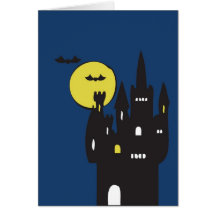 Tarjeta del castillo de Halloween