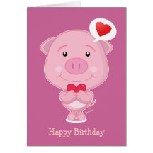 Tarjeta del cerdo de HBD