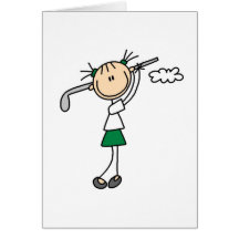 Tarjeta del chica del golf