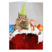 Tarjeta del Chipmunk del juerguista